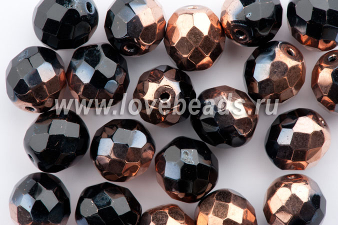 Граненые бусины 10 мм. 15 шт. 23980/14414