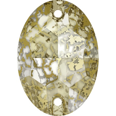 SWAROVSKI 3210  10  7  Gold patina  1 .