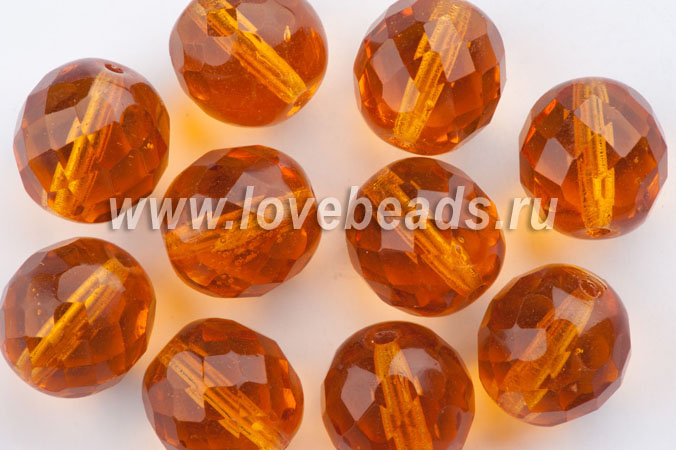 Граненые бусины 10 мм. 15 шт. 00030/10100