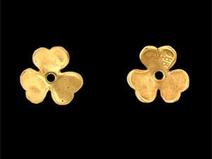 . Clover Bead Cap 10mm  Gold