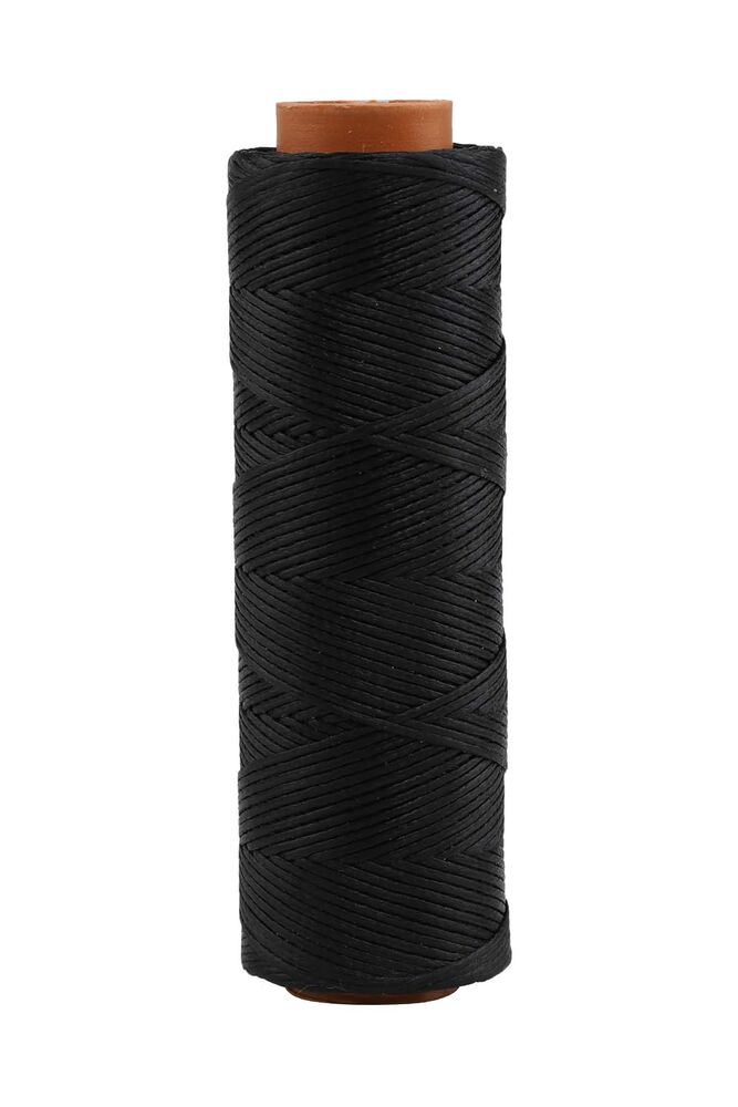 Шнур плетеный хлопок/полиэстер с воском. 1 метр. 1 мм. Черный