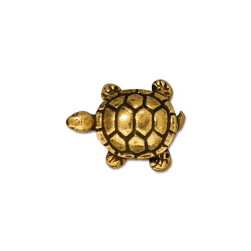 Бусина черепаха (золото антик) - №А074з
