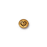 <h5>Бусина символ "сердце" (золото антик) - А061з</h5>