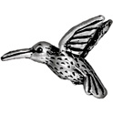 Бусина колибри (серебро антик) - № А070с