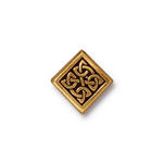 <h5>Бусина кельтский бриллиант средний (золото антик) - А028з</h5>