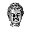 Бусина голова Будды (серебро антик) - А006с