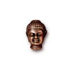 Бусина голова Будды (медь антик) - №А006м