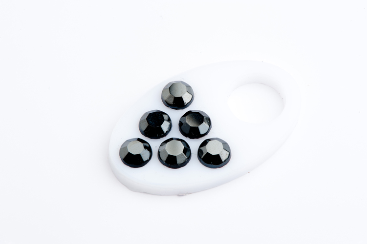 Стразы клеевые SS30 Jet Hematite